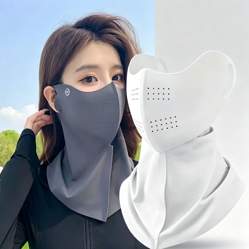 UPF50+ Ice Silk Full Face Suns - Fishing Mask Sun Protection 评论和价格