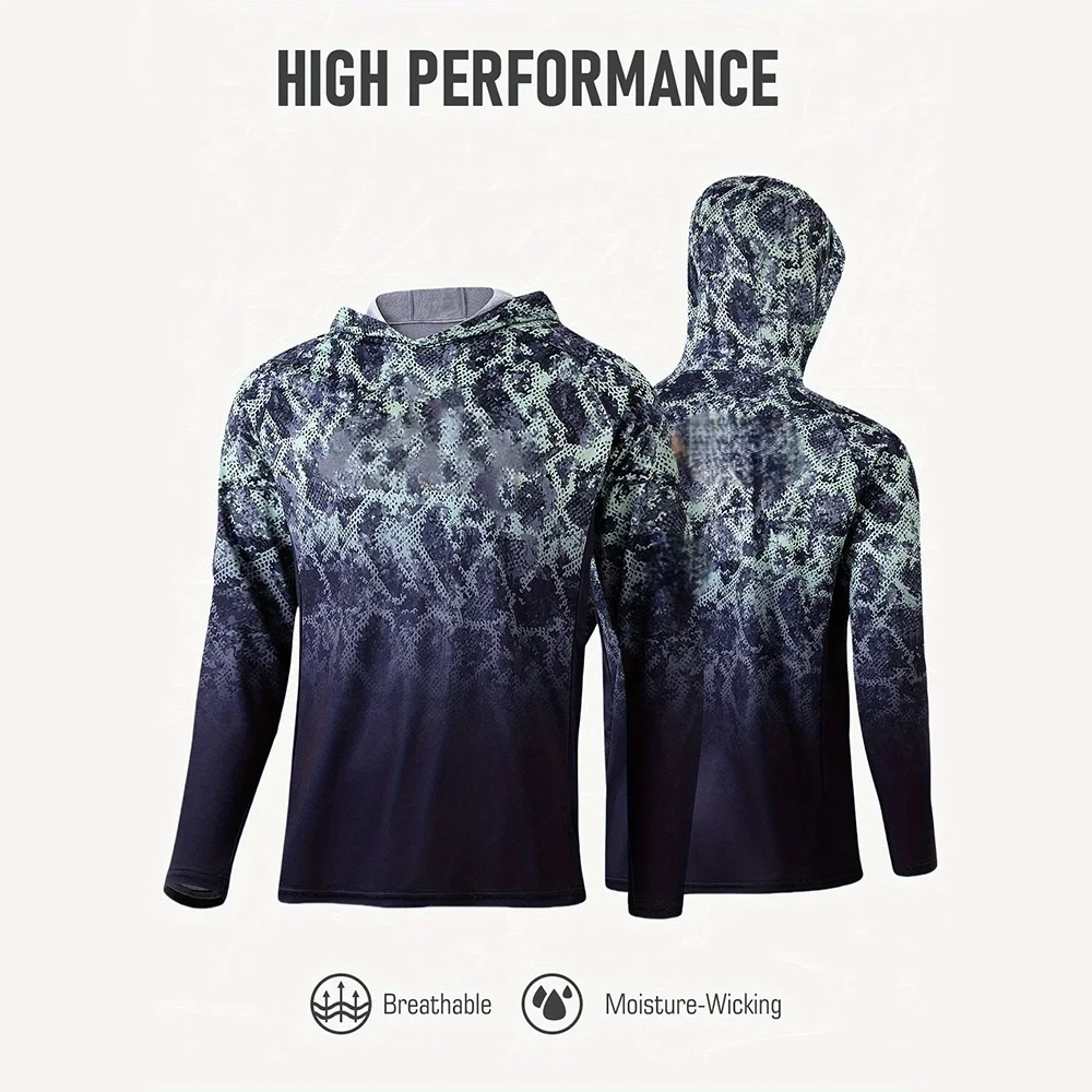 Fishing Apparel Men Hood Fishi - Fishing Shirt Uv Protection 评论和价格