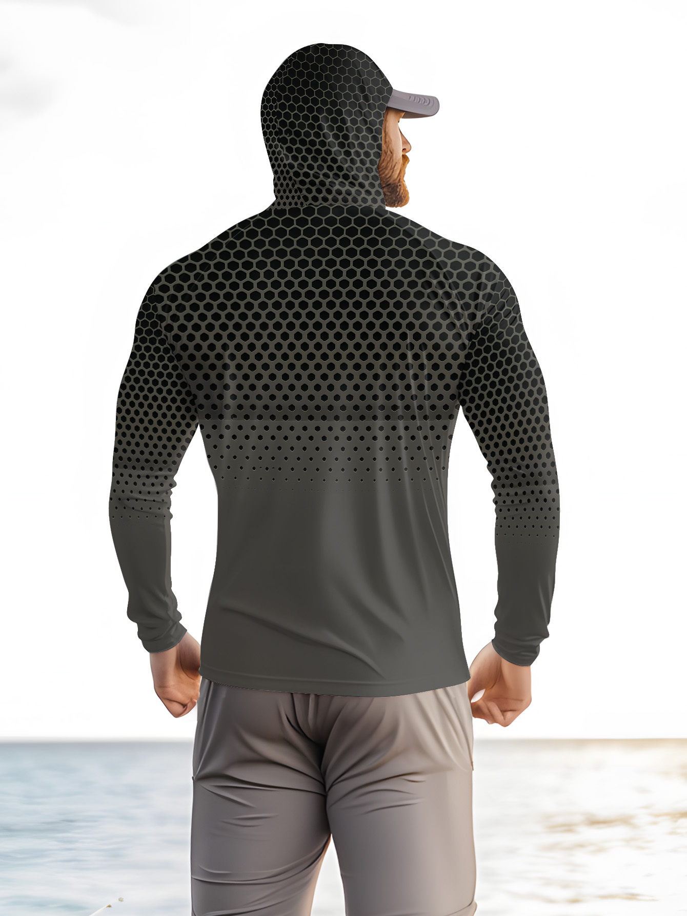 Men Summer UPF50+ Fishing Hood - Fishing Mask Sun Protection 评论和价格