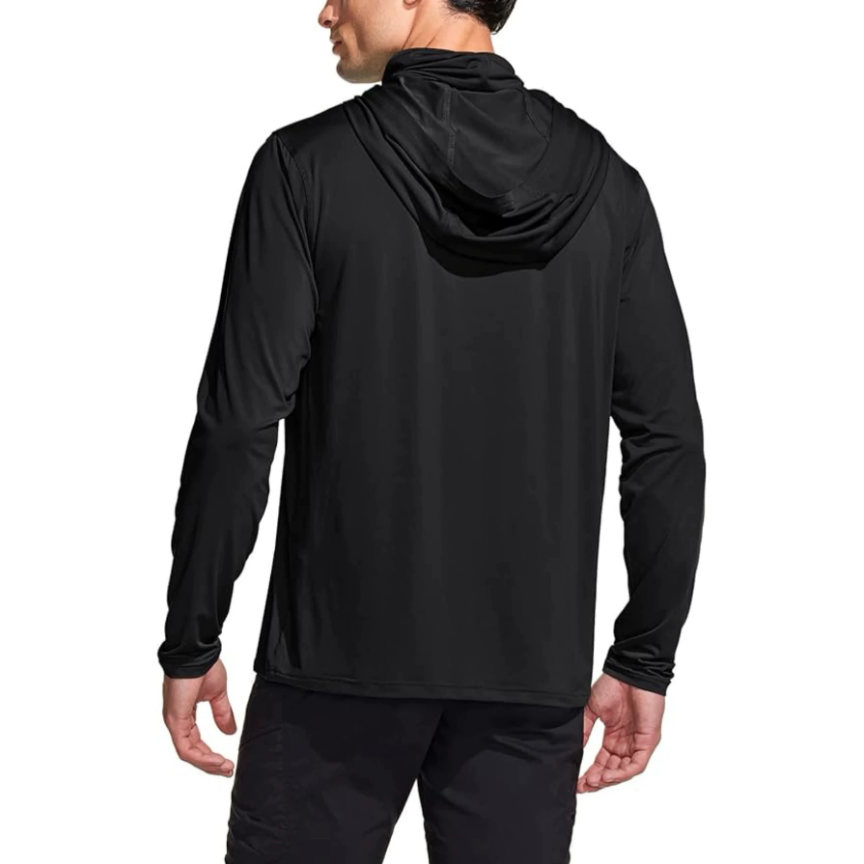 Men Solid Color Hooded Fishing - Fishing Shirt Uv Protection 评论和价格