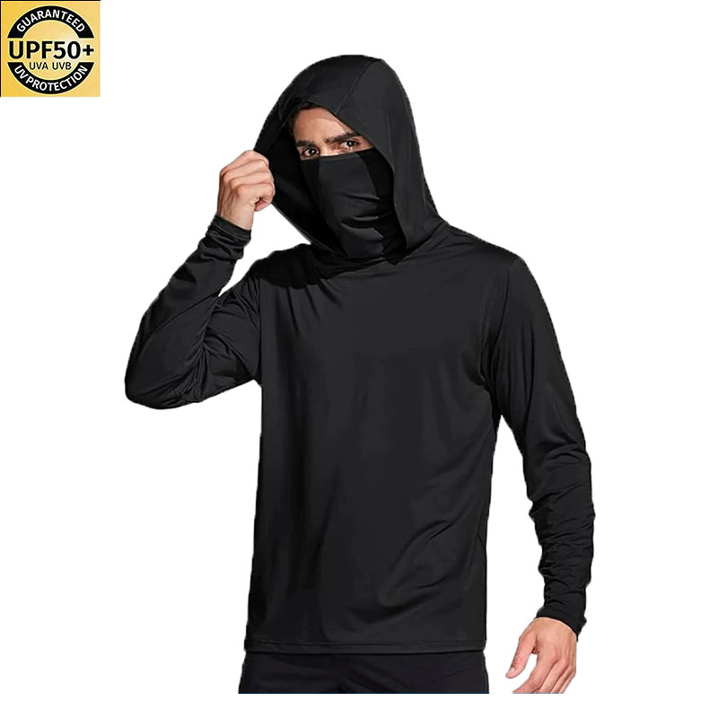 Men Solid Color Hooded Fishing - Fishing Shirt Uv Protection 评论和价格